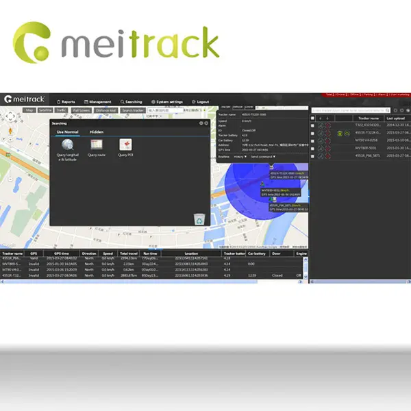 Meitrack Perangkat Lunak Pelacakan GPS, Perangkat Lunak Manajemen Proyek Online untuk Pelacak Gps dengan Peta Google Kustom MS03