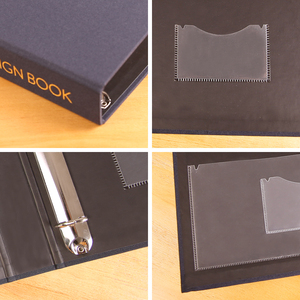 Giấy Bìa 2 inch <span class=keywords><strong>3D</strong></span> Vòng chất kết dính tài liệu tập tin thư mục với dập nóng logo với rõ ràng thẻ nhựa <span class=keywords><strong>Pocket</strong></span> - Product Image 4