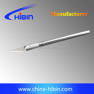 Antislip Metalen Scalpel Mes Gereedschap Kit Cutter Graveren <span class=keywords><strong>Craft</strong></span> Messen + 6 Stuks Blade Mobiele Telefoon Laptop Pcb diy Reparatie <span class=keywords><strong>Han</strong></span> HB8199 - Product Image 1