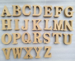 اليدوية نحت التسامي كتلة الخشب mdf الحرفية الخشب الحروف الأبجدية - Product Image 6