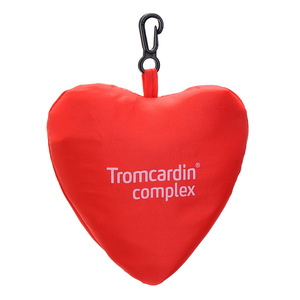 Thân Thiện Với Môi Trường Red Heart Polyester Folding Tote Túi Mua Sắm Khuyến Mại Có Thể Gập Lại Túi Mua Sắm - Product Image 2