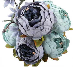 Buquê de flores artificiais vintage, 13 cabeças, peônia de seda para decoração de casa - Product Image 2