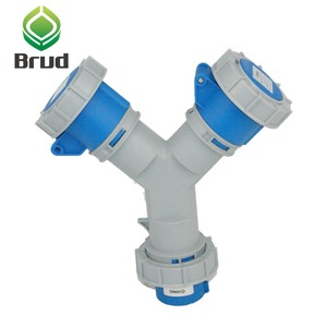Adaptateur de prise multiple de haute qualité 16A 230V 2 voies, industriel, classé IP67, avec prise à 3 broches, 1 entrée 2 sorties - Product Image 2