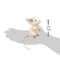 Jouets d'animaux en peluche personnalisés, Mini marionnette à doigt de souris blanche, marionnette à main à doigt moyen