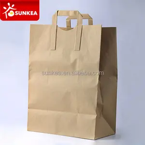 Brown Paper Carrier Bags with Flat Handle