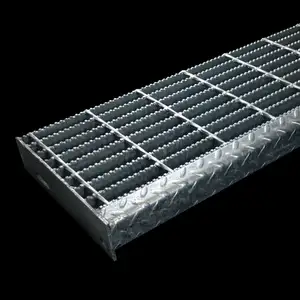 galvanized outdoor steel grating stair treads