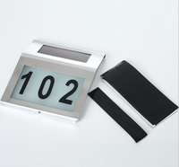 Maison Porte Numéro Signe LED Lumière Solaire Lampe Murale Avec Chiffres et Lettres