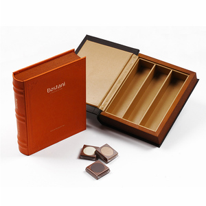 Großhandel Fabrik Benutzer definierte Massivholz PU-Leder Verpackung Magnet verschluss Lagerung Dekorative Buch förmige Boxen mit SABER-Zertifikat - Product Image 3