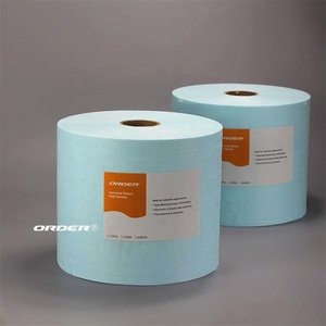 Custom Melhor Limpo Lnit-free Jumbo Wiper Perfurado Não Tecido Alta Fricção Turquesa Abertura Industrial Toalhetes - Product Image 4