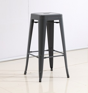 Kursi Bar tinggi besi kursi industri <span class=keywords><strong>Vintage</strong></span> bangku Bar logam dapat ditumpuk - Product Image 4
