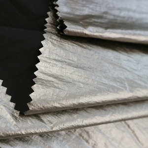 <span class=keywords><strong>20D</strong></span> ไนลอนเงินเคลือบทองฟอยล์ผ้าไนลอน Taffeta ผ้าย่นสําหรับแจ็คเก็ตแฟชั่น - Product Image 6