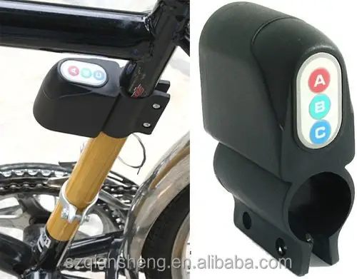 Hjgh品質ABCパスワード自転車用振動自転車ロックアラーム
