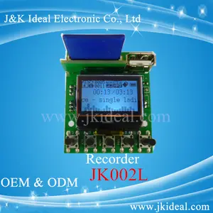 JK002L LCD modülü mp3 kaydedici uzaktan kumanda ile