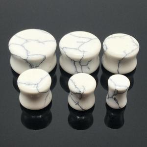 Großhandel Günstige White Stone Sattel Fleisch Tunnel Ohr messer Ohr stöpsel - Product Image 3
