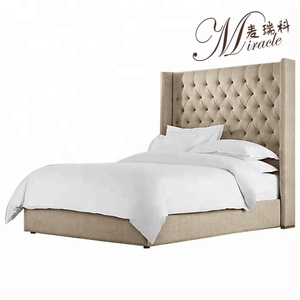 Modèle de lit populaire Chambre principale Lit avec tête de lit capitonnée à dossier haut Lit king-size Lit <span class=keywords><strong>queen</strong></span>-size - Product Image 3
