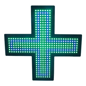 Green Blue LED Display Sign LED Pharmacie Cross Display Screen Flash LED Light Box