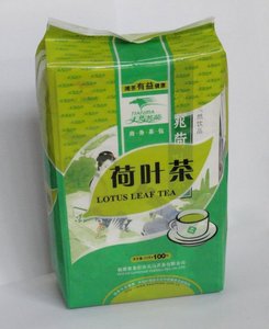 Thé détoxifiant bio sans sucre et faible en gras, 2 grammes, 100 sachets, emballage simple, composé de feuilles de lotus, d'aubépine et de graines de cassia pour la perte de poids - Product Image 1