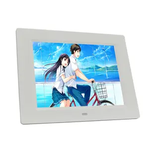 Desktop white color 8 inch cartoon sex gif digital photo frame