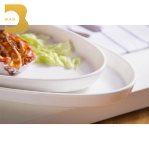 Grande assiette ovale en céramique blanche personnalisée de 20 pouces, bon marché, en gros, pour le poisson/le beurre - Product Image 4
