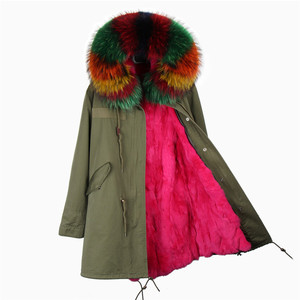 Nuovo Stile Caldo <span class=keywords><strong>di</strong></span> <span class=keywords><strong>Pelliccia</strong></span> Su Misura Cappotto Con Rimovibile Reale Collo <span class=keywords><strong>di</strong></span> <span class=keywords><strong>Pelliccia</strong></span> <span class=keywords><strong>di</strong></span> Procione 100% della <span class=keywords><strong>Pelliccia</strong></span> Del Coniglio Foderato Parka <span class=keywords><strong>di</strong></span> Inverno Giacca Donna - Product Image 6