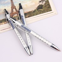 Prix usine Silver Barrel logo Imprimé Métal Tactique Stylo En Aluminium Stylo À Bille Pas Cher