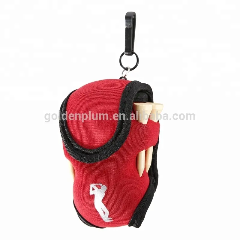Neoprene Mini membawa Tas penyimpanan Pouch Belt Clip Bola Golf tag Pemegang pinggang designer