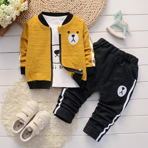 Autunno della molla Del Bambino Dei Ragazzi 3 pz Abbigliamento Set Camicia di Cotone Dei <span class=keywords><strong>Jeans</strong></span> del Cappotto Abiti - Product Image 3