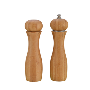 Превосходная бамбуковая мельница для перца и шейкер для соли с подставкой - Product Image 2