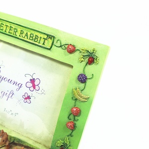 3.5 verde x 5 pollici resina poli <span class=keywords><strong>Peter</strong></span> coniglio cornice di frutta mista cornice per foto per bambini decorazione e decorazione per la casa - Product Image 6