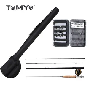 ToMyo Set Joran Pancing dan Gulungan Pancing, Joran Pancing Terbang dan Gulungan Pancing Kombo 4 Potong, Paket Pemula Lengkap 9ft 5/6