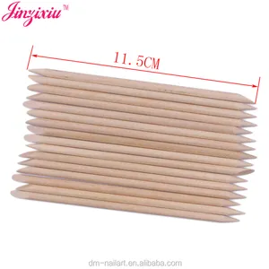 Nail Art Orange Wood Sticks Manicure Wood Sticks Nail Art Orange Cuticle Pusher Remover Sticks