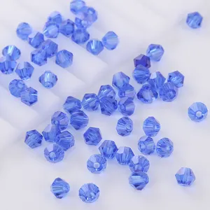 Chinese Crystal Glass Loose Beads Faceted Bicone 4mm Glass Beads