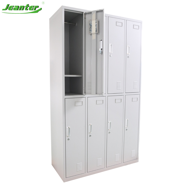 8 дверей, стальные шкафчики, шкафчик для одежды с подвесным стержнем