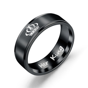 Anelli Promessa per Coppie, Anelli Sportivi Economici Personalizzati, Anello <span class=keywords><strong>Re</strong></span> e Regina - Product Image 4