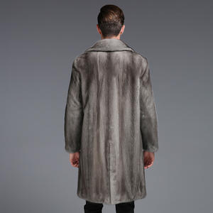 Cappotto Lungo in <span class=keywords><strong>Pelliccia</strong></span> di Volpe Argentata Ecologica da <span class=keywords><strong>Uomo</strong></span> 2018, Trench Taglie Forti Made in China, <span class=keywords><strong>Pelliccia</strong></span> Sintetica - Product Image 3