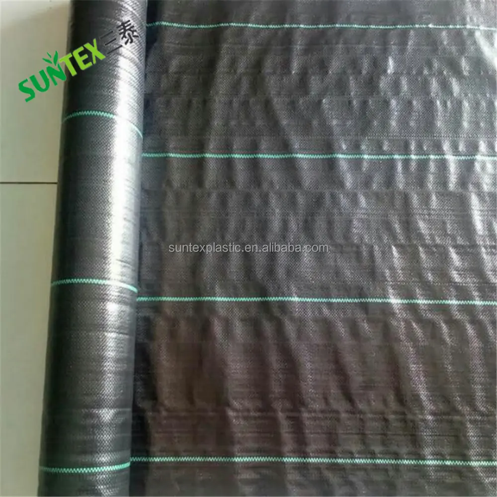 horticulture PP Black Woven Landscape weed Cloth 100g, uv treated plastic ground cover for garden weed control mats 2*50m