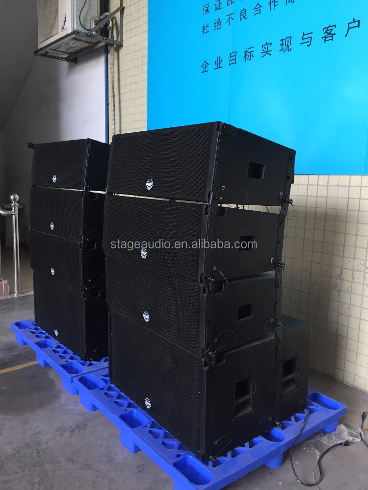 Proffesional dual 15 inch line array active subwoofer sound systems for the stage, stadium, movement performance