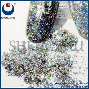 Pigmento Holográfico Plateado, Cambio de Color Iridiscente, <span class=keywords><strong>Pintura</strong></span> Metálica Irregular con Escamas de Unicornio - Product Image 4