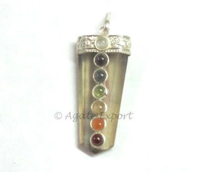 Pendentifs Chakra, 2 pièces, Multi Fluorite - Product Image 1