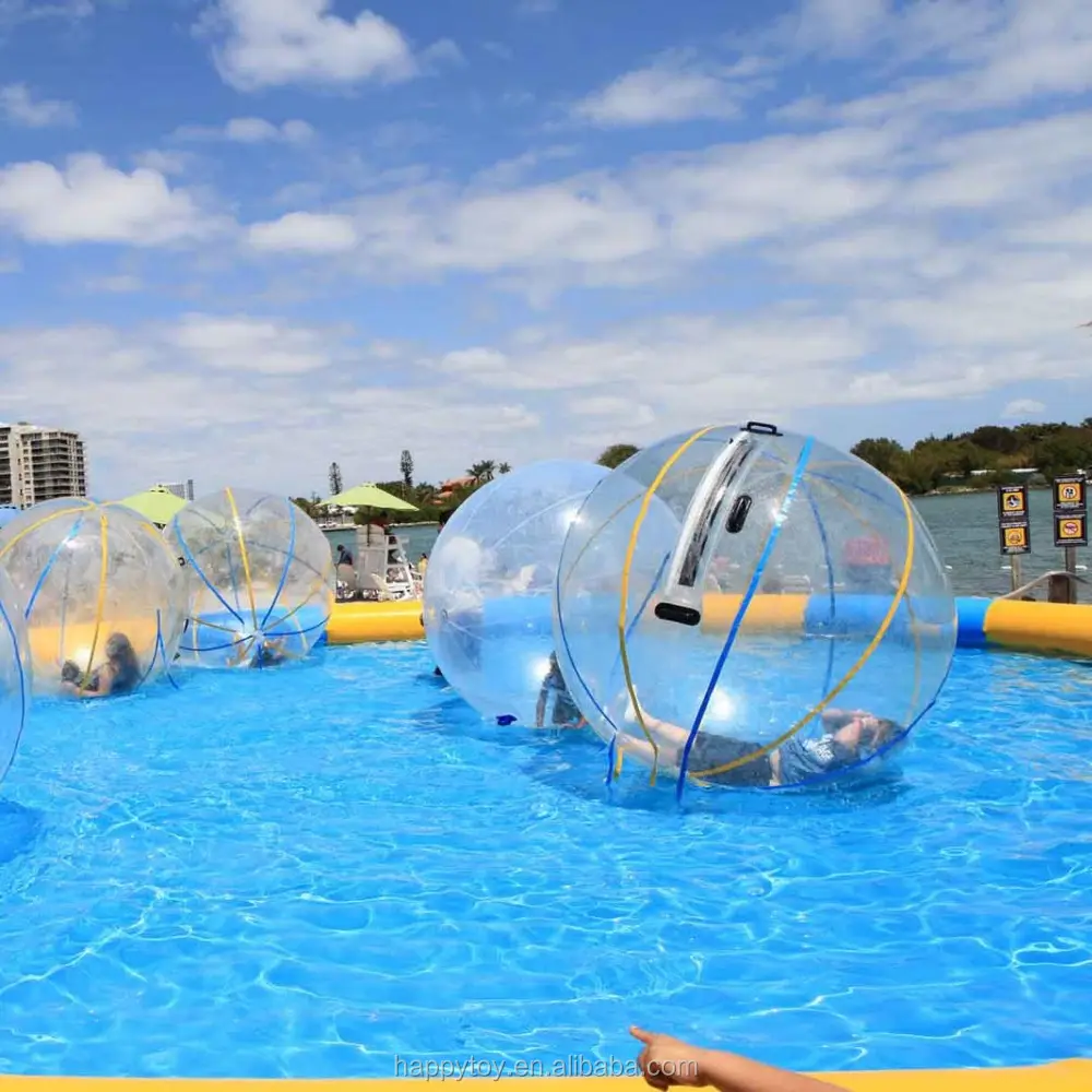 كرة مشي مائية مرحة رخيصة من HI CE مع حوض سباحة قابل للنفخ في حمام سباحة صيفي للبيع