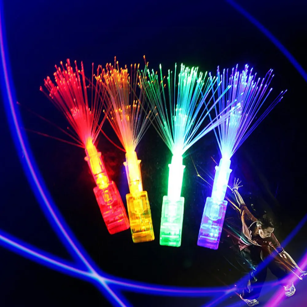 Fiber optic LED Finger Laser Lights Glowing Dazzle Colour Emitting Lamps Christmas Wedding Celebration Festival Party