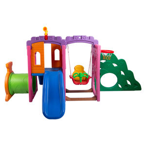 Parque infantil de plástico ecológico Castle Slide Swing <span class=keywords><strong>Climer</strong></span> Play Center - Product Image 3