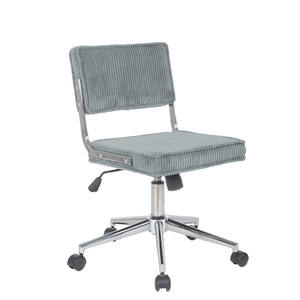Haute Qualité Bas <span class=keywords><strong>Dossier</strong></span> Rembourrés Buff Jaune PV <span class=keywords><strong>Velours</strong></span> <span class=keywords><strong>Chaise</strong></span> de Bureau - Product Image 2