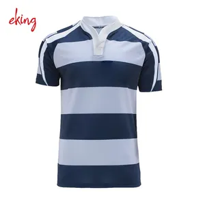 Kaus Klub Rugby Poliester Rugby Melar Cepat Kering Kualitas Tinggi Grosir Jersey Rugby Kustom Sublimasi