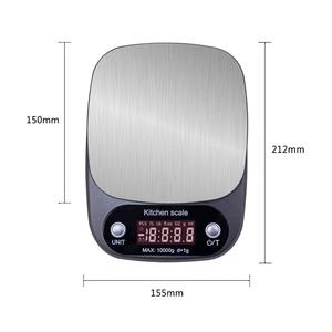 패션 디자인 스테인레스 스틸 10kg/1g 디지털 주방 규모 - Product Image 5