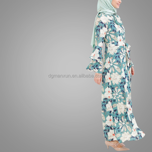 Новое поступление красивый цветок Дубай абайя последние Абайи дизайн горячая распродажа пакистанский стиль Кафтан платья <span class=keywords><strong>Jilbab</strong></span> - Product Image 3