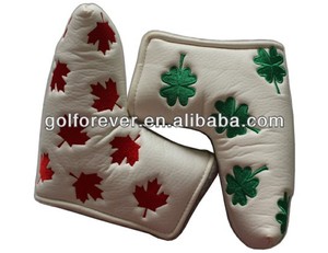 PU Leather Water Resistant Hook-and-Loop Closure Blade Golf <strong>Putter</strong> <strong>Head</strong> <strong>Cover</strong> - Product Image 3