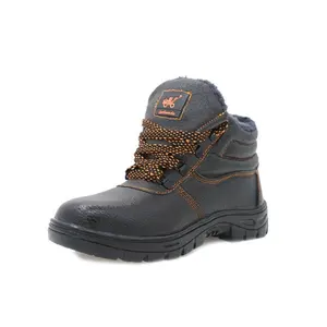 Chaussures de sécurité à bout en acier et cuir de haute qualité pour les travailleurs
