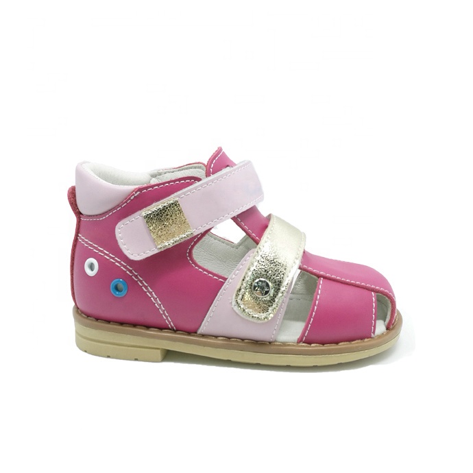 Детская ортопедическая обувь с закрытым носком и поддержкой свода стопы, Детские ортопедические сандалии