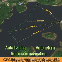 Bateau à appâts avec sonar GPS à retour automatique, détecteur de poissons Skywolf TL-380E 433MHZ, écho sonoreur, bateau à appâts avec 12 compartiments